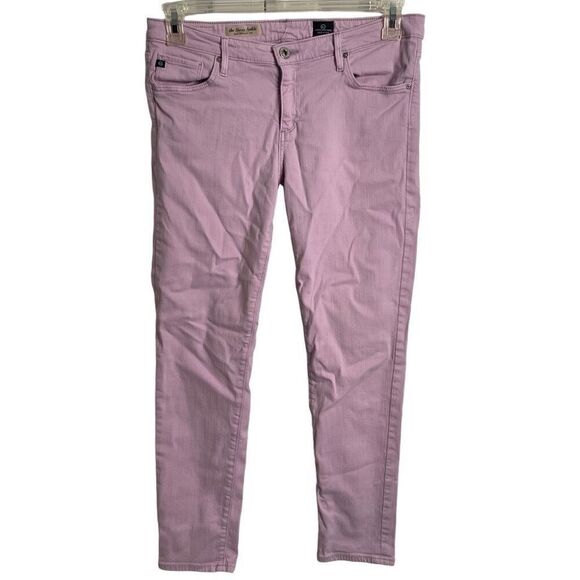 Adriano Goldschmied Womens Stevie Ankle Slim Straight Jeans 31R Lilac Mid Rise - Picture 1 of 7